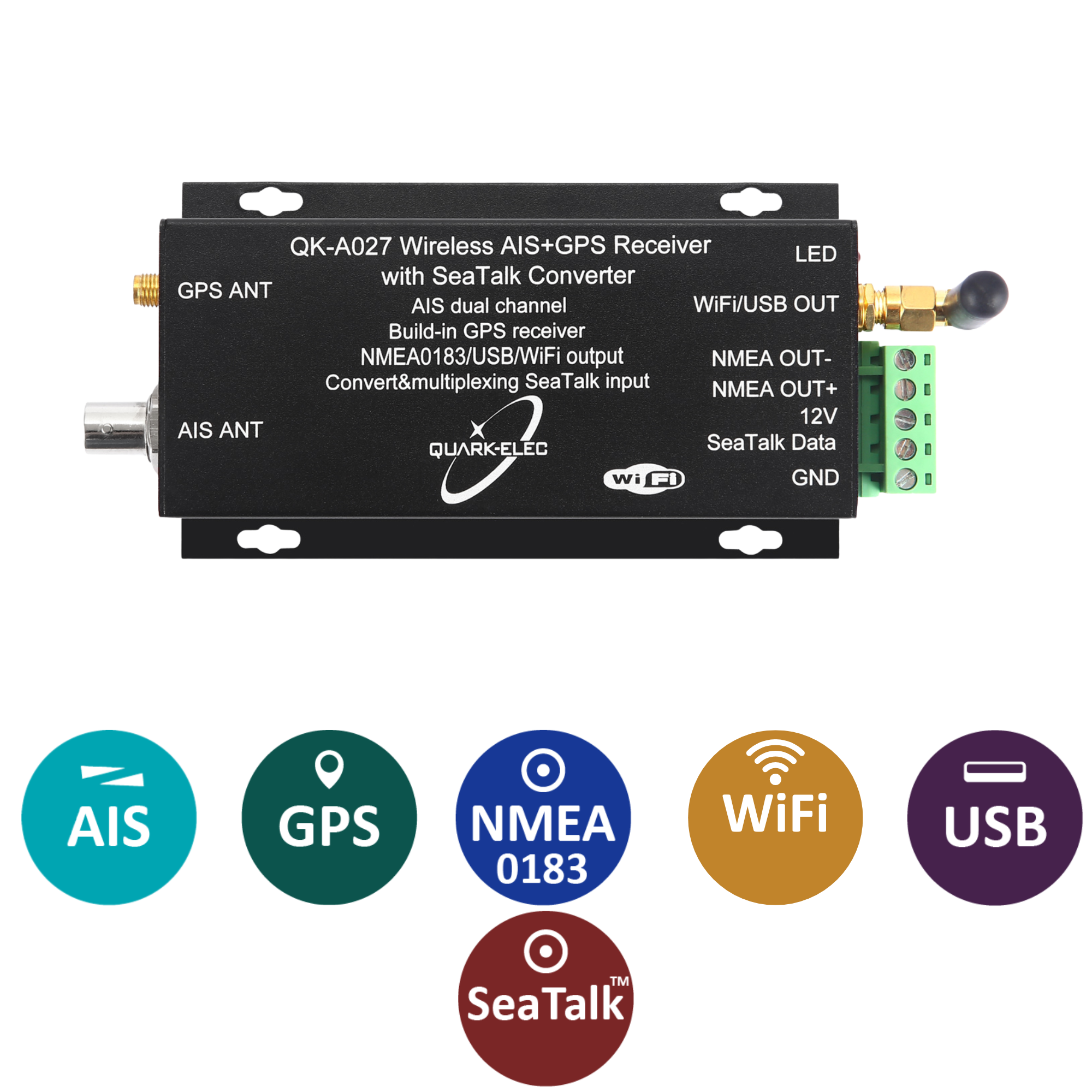 A027 Wireless AIS Receiver with GPS + SeaTalk Converter