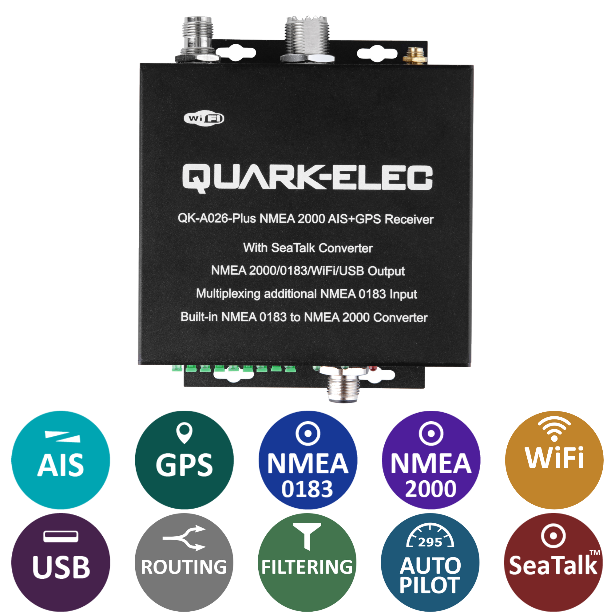 A026-plus NMEA 2000 AIS Receiver with NMEA Multiplexer + N2K Converter + WiFi + GPS