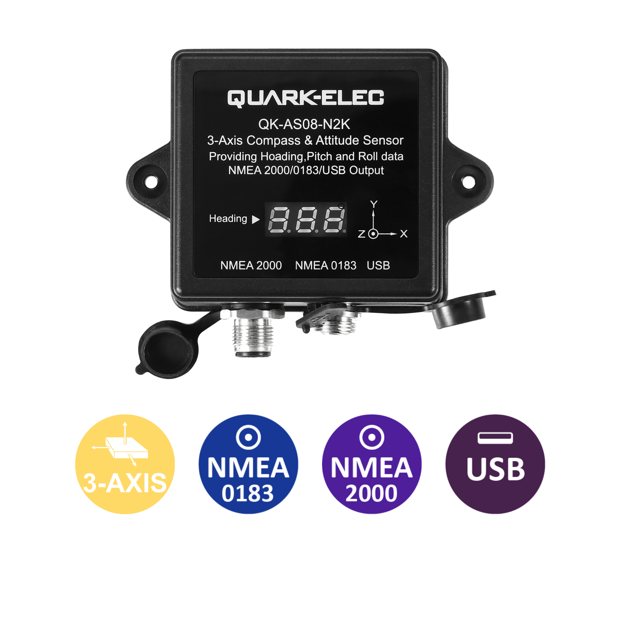 AS08 3 Axis Compass and Attitude Sensor NMEA 2000 NMEA 0183 N2K
